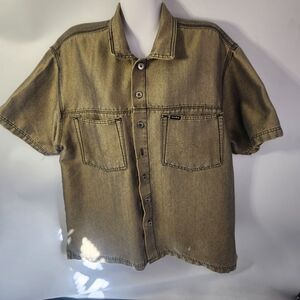 Casual Tan Button Down Shirt